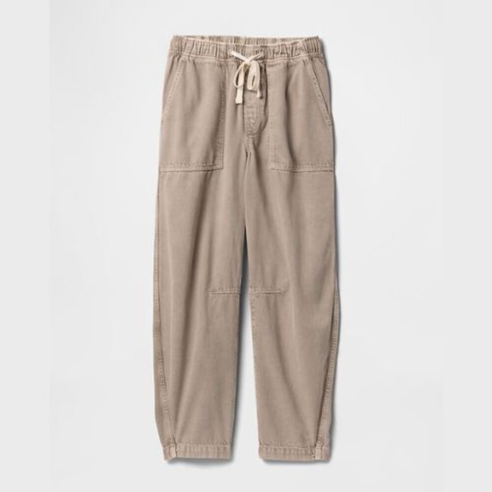 GAP Women's Drawstring Barrel Pants - Taupe